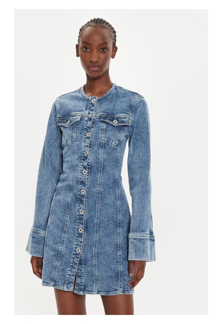 Pepe Jeans Rochie dama - Albastru - Bumbac
