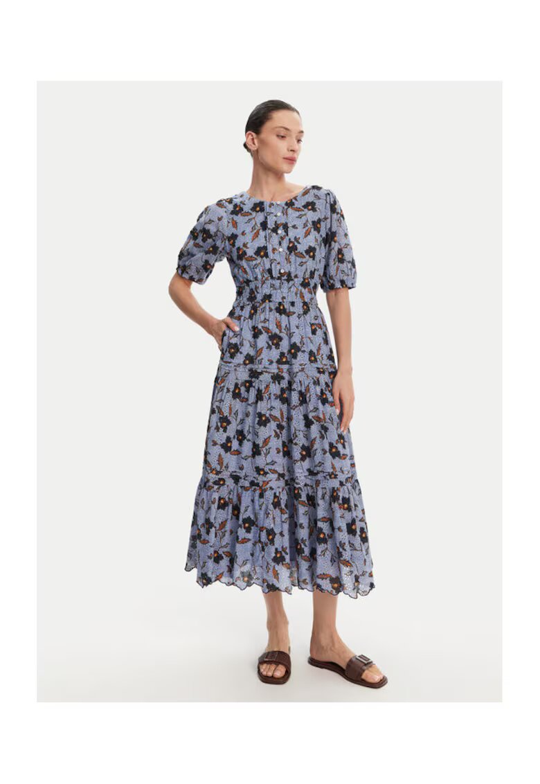 Pepe Jeans Rochie de vara dama PL953695 - Bumbac - Albastru deschis - Albastru deschis