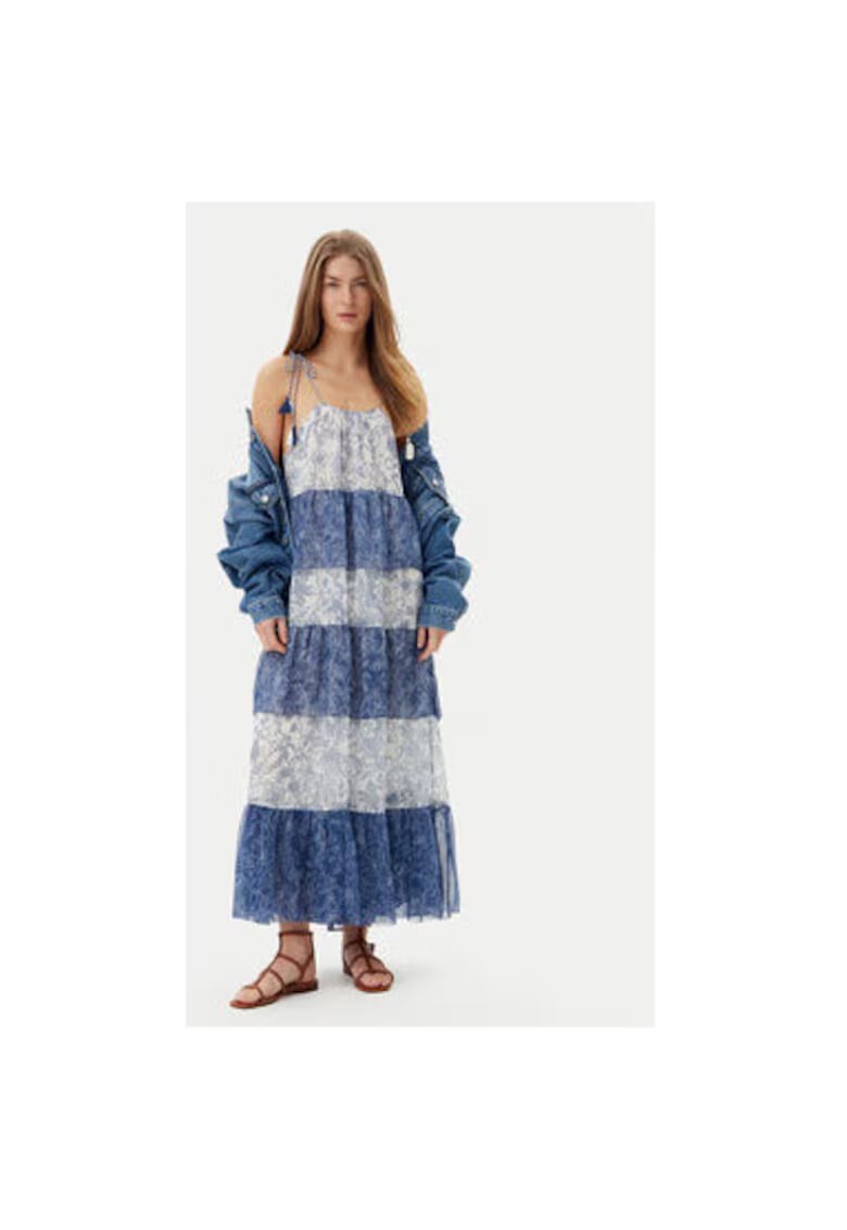 Pepe Jeans Rochie de vara dama PL953739 - Poliester - Albastru - Albastru