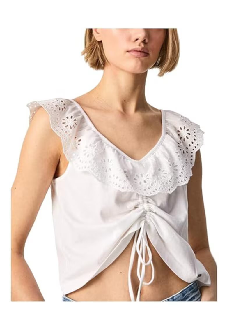 Pepe Jeans Top dama Bumbac - Alb -