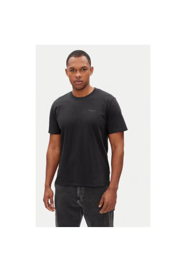 Pepe Jeans Tricou barbati PM508664 - Bumbac - Negru - Negru