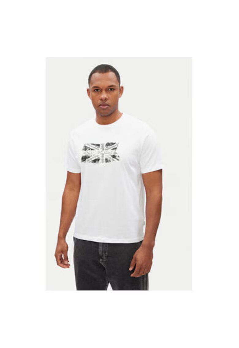 Pepe Jeans Tricou barbati PM509720 - Bumbac - Alb - Alb