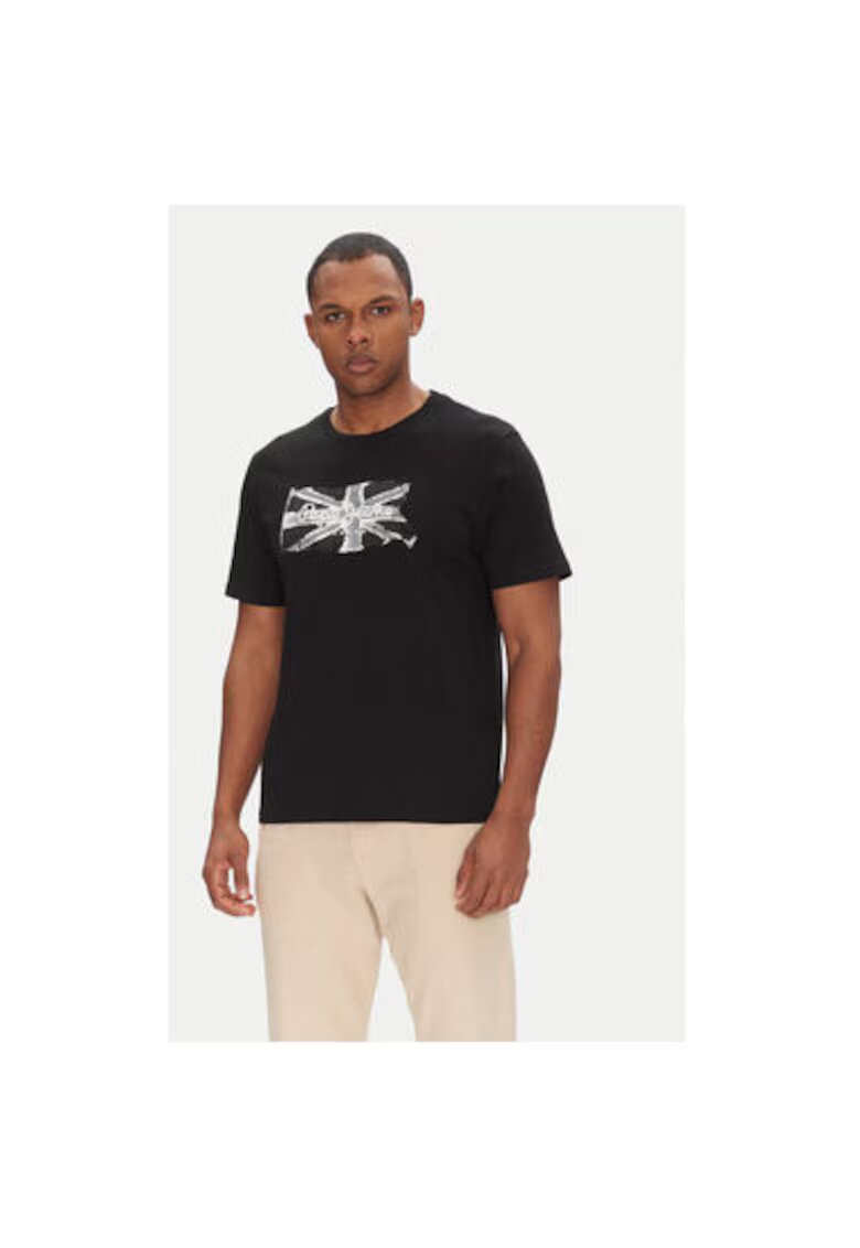 Pepe Jeans Tricou barbati PM509720 - Bumbac - Negru - Negru