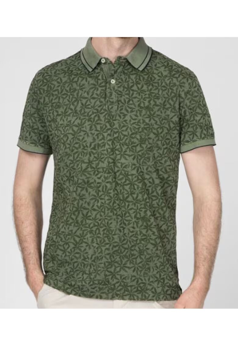 Pepe Jeans Tricou cu guler polo si imprimeu