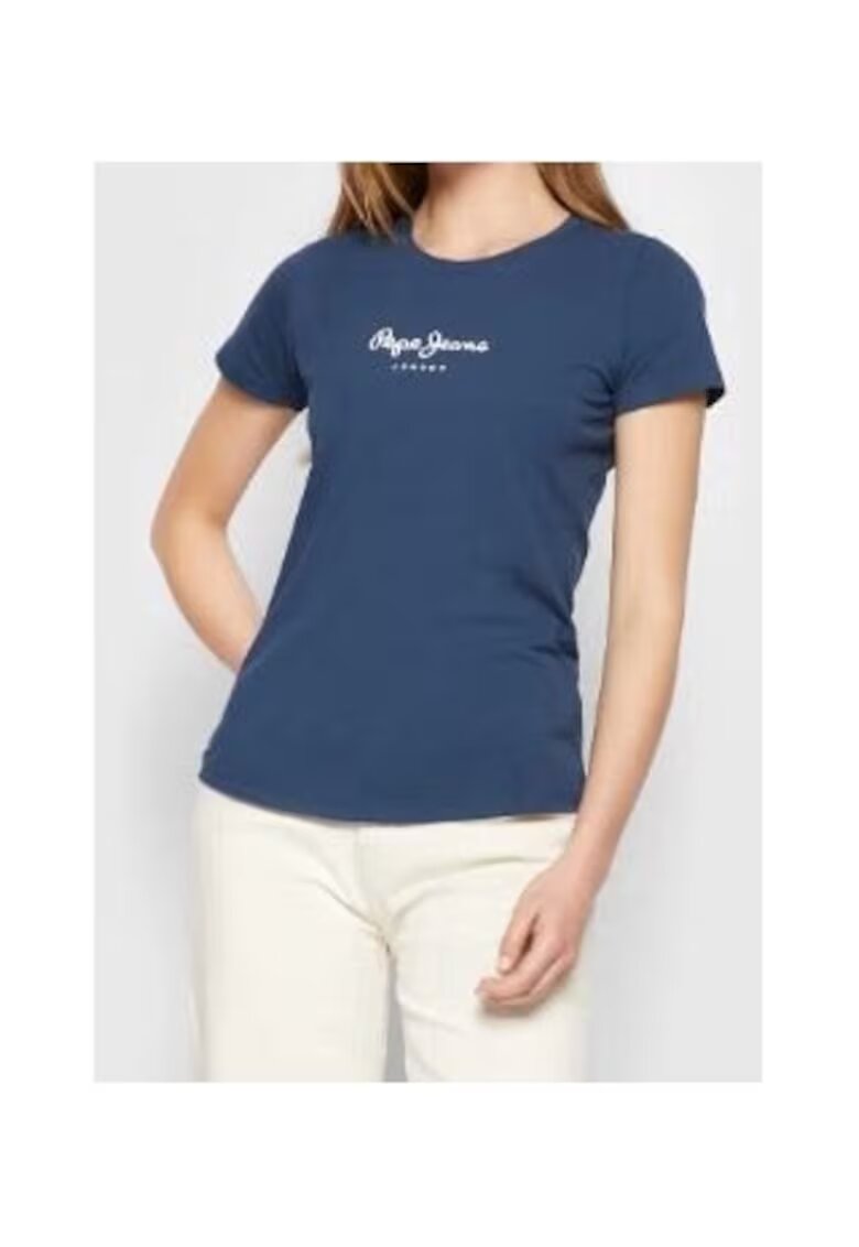 Pepe Jeans Tricou cu imprimeu logo PL505202 595 New Virginia -