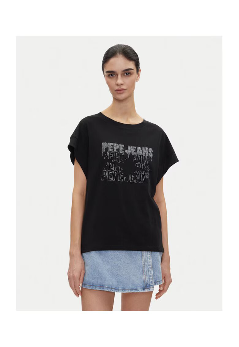 Pepe Jeans Tricou dama PL505996 - Bumbac - Negru - Negru