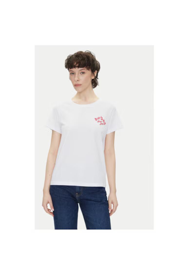 Pepe Jeans Tricou dama PL506070 - Bumbac - XL INTL - Alb