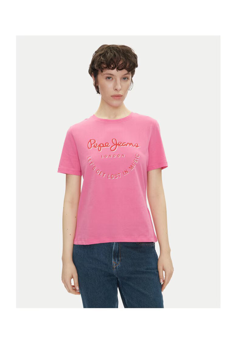 Pepe Jeans Tricou dama PL506072 - Bumbac - Roz - Roz