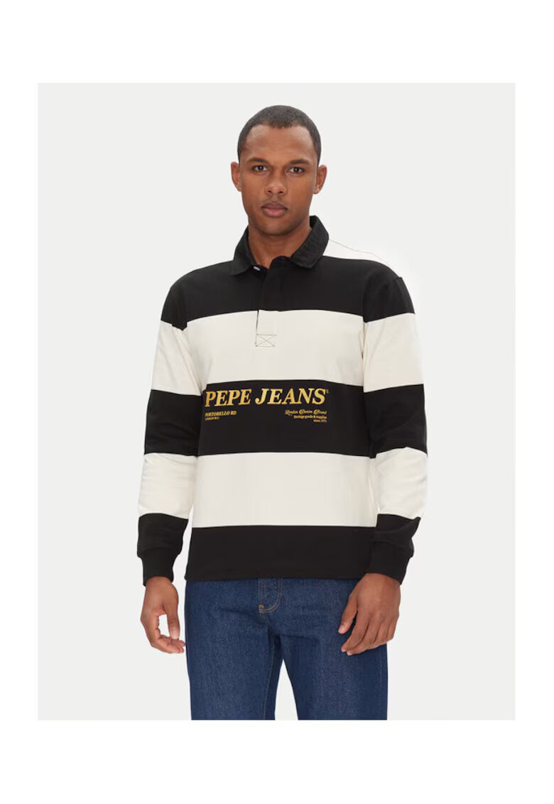 Pepe Jeans Tricou polo barbati PM542230 - Bumbac - Negru - Negru
