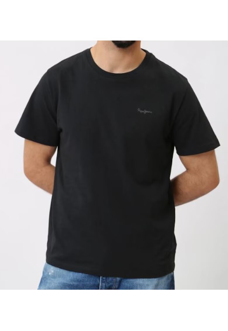 Pepe Jeans Tricou regular fit cu decolteu la baza gatului Connor