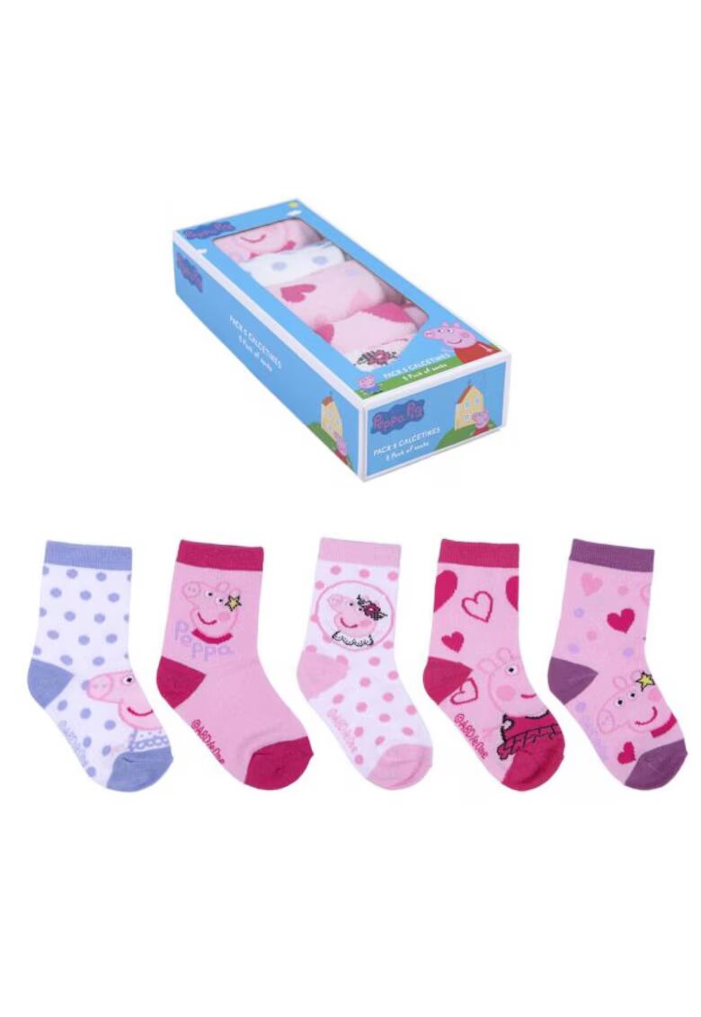Peppa Pig Set 5 Sosete bebe model 2200007756