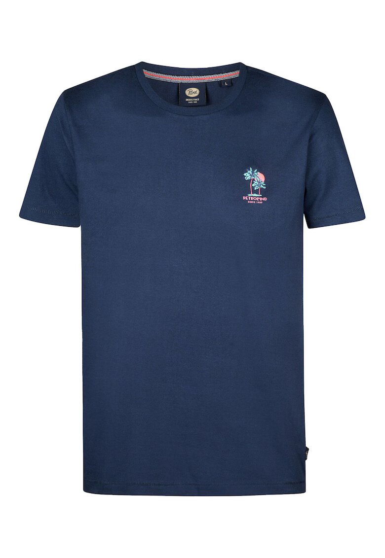 Petrol Industries Tricou Barbati - bleumarin - 100% bumbac