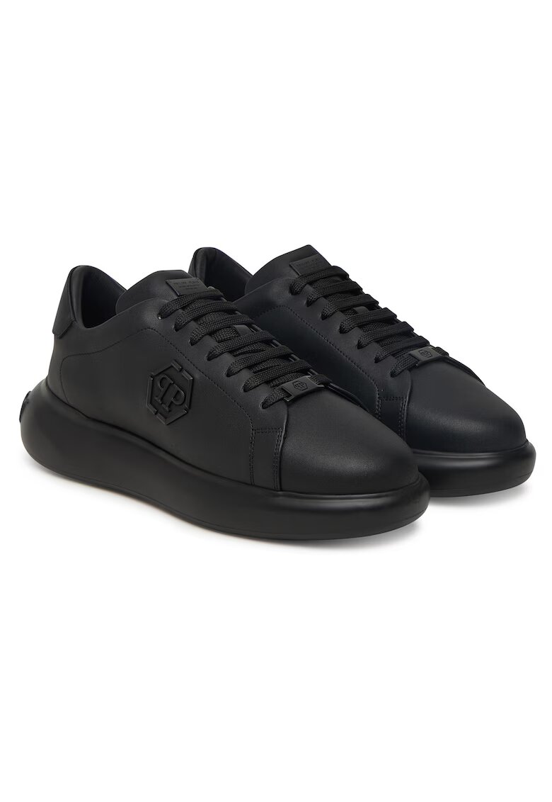 Philipp Plein Tenisi barbati negru - piele naturala -