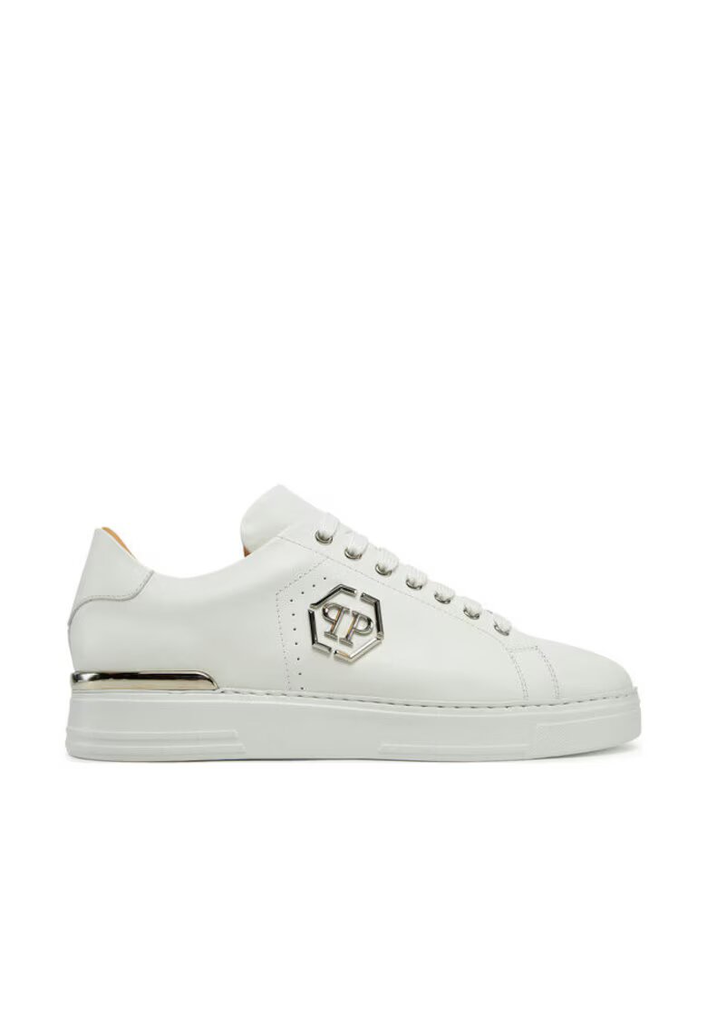 Philipp Plein Tenisi unisex alb - piele naturala -