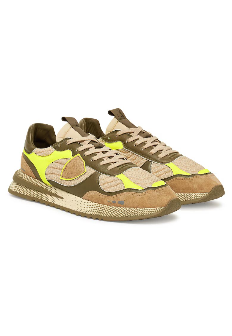 Philippe Model Tenisi barbati Fancy Resau Neon_Militaire Jau - multicolor - textil
