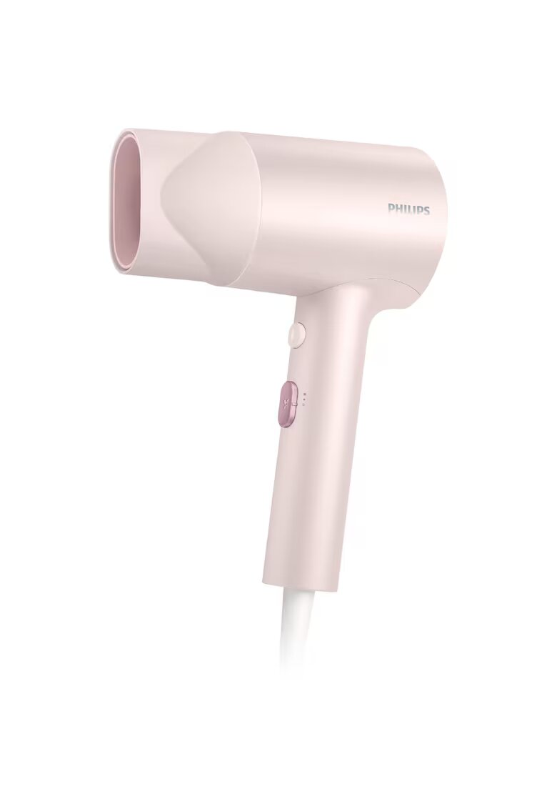Philips Uscator de par BHD321/50 - 1600W - ingrijire cu ioni - 2 setari de viteza - 2 setari de temperatura - cap de coafare - Roz