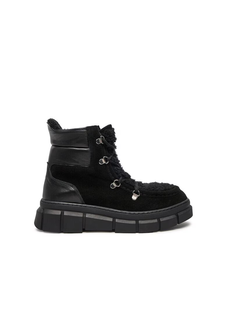 PIAZZA Pantofi sport dama - 73548 - Piele naturala - Negru - Negru