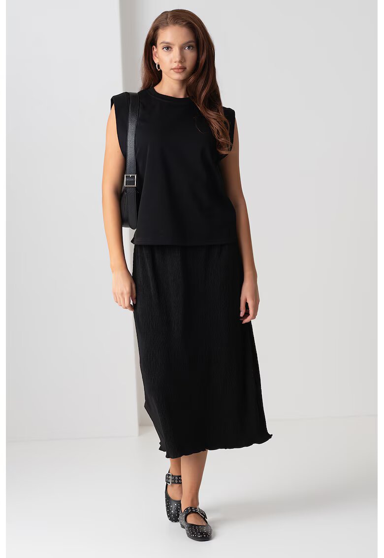 Pieces Bluza uni cu decolteu la baza gatului