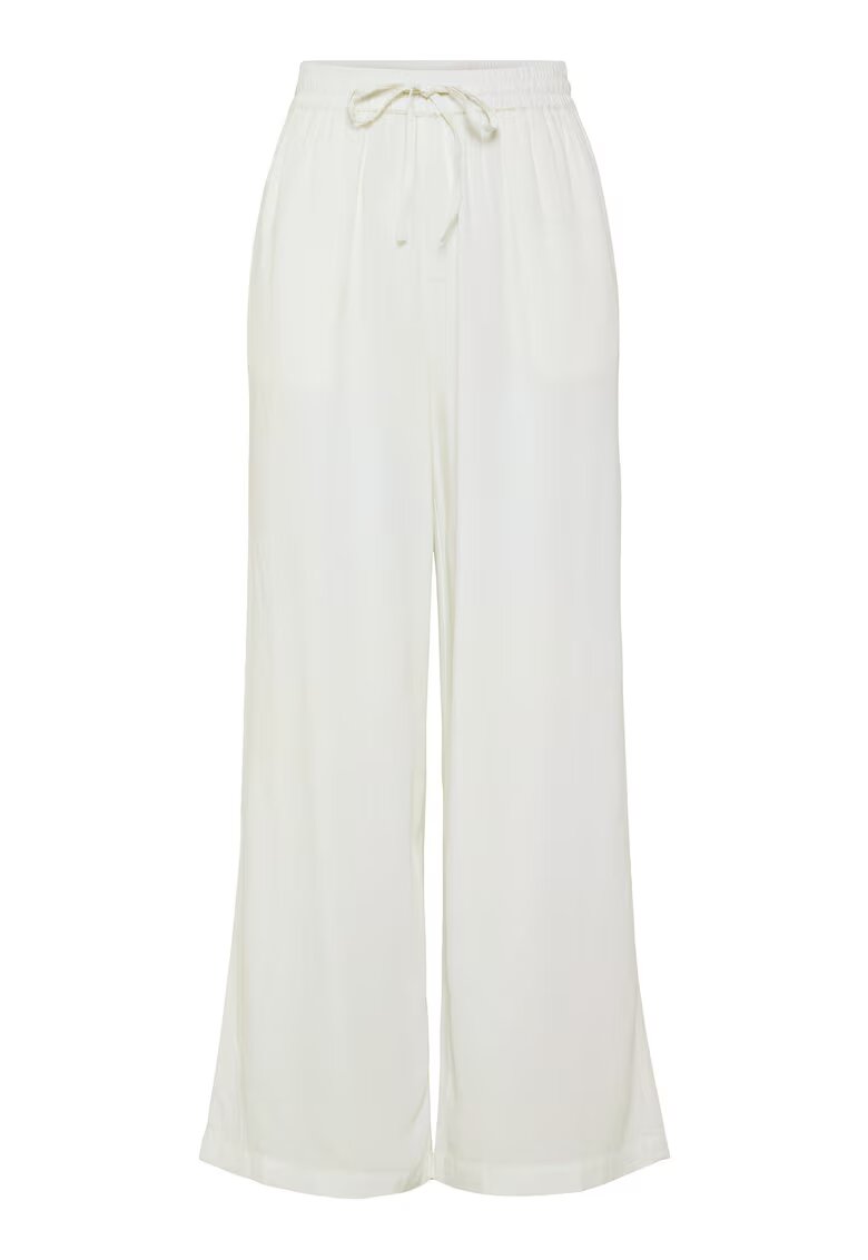 Pieces Pantaloni dama 17149314 - In/Viscoza - Alb - Alb
