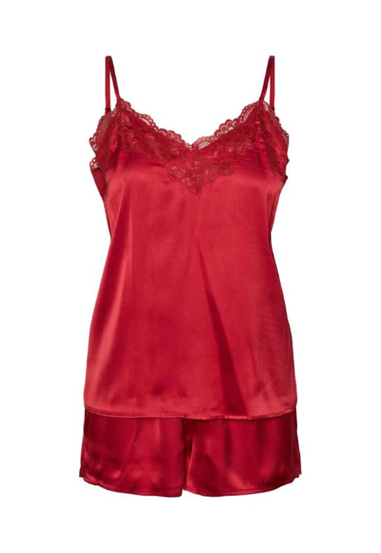 Pieces Pijama dama - 302965670 - Poliester - Rosu - Rosu
