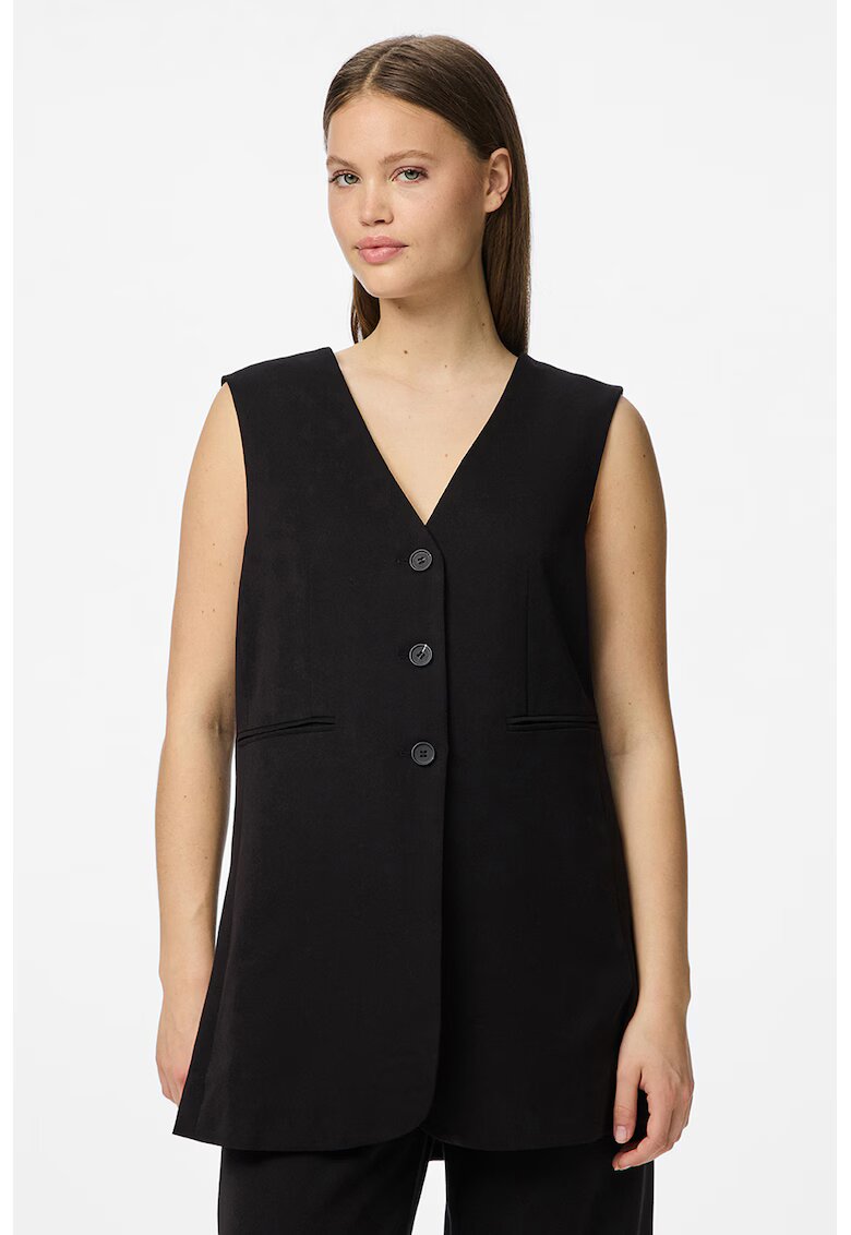 Pieces Sacou lejer cu buzunare cu refilet