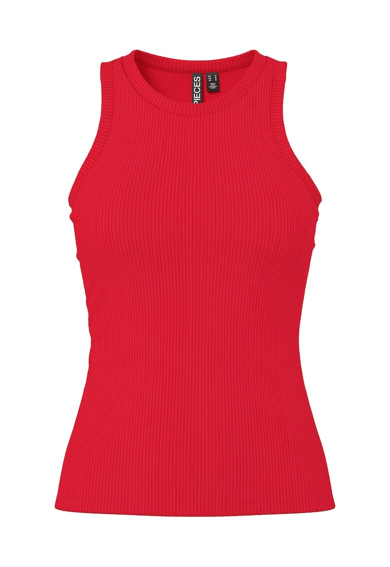 Pieces Top dama 17133673 - Bumbac organic/Bumbac - Rosu - Rosu