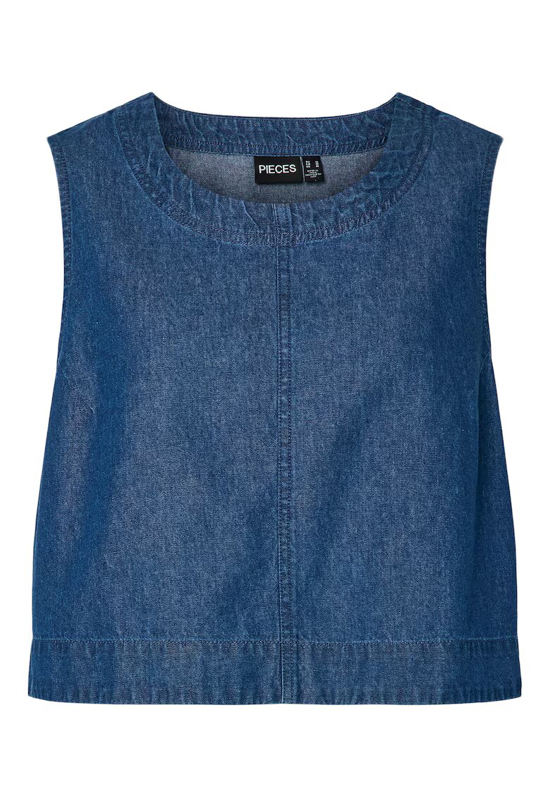 Pieces Top dama 17157936 - Bumbac - Bleumarin - Bleumarin