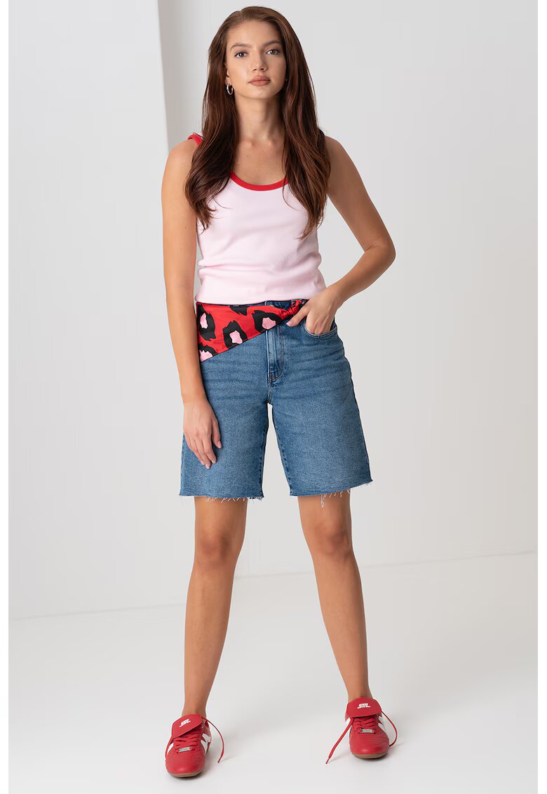 Pieces Top din amestec de bumbac organic - Rosu/Roz
