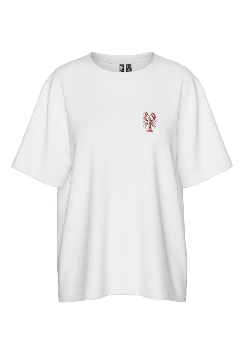 Pieces Tricou dama 17160811 - Bumbac organic - Alb - Alb