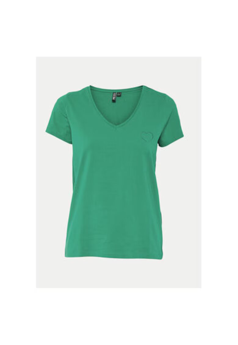 Pieces Tricou dama - 304915192 - Bumbac - Verde - Verde