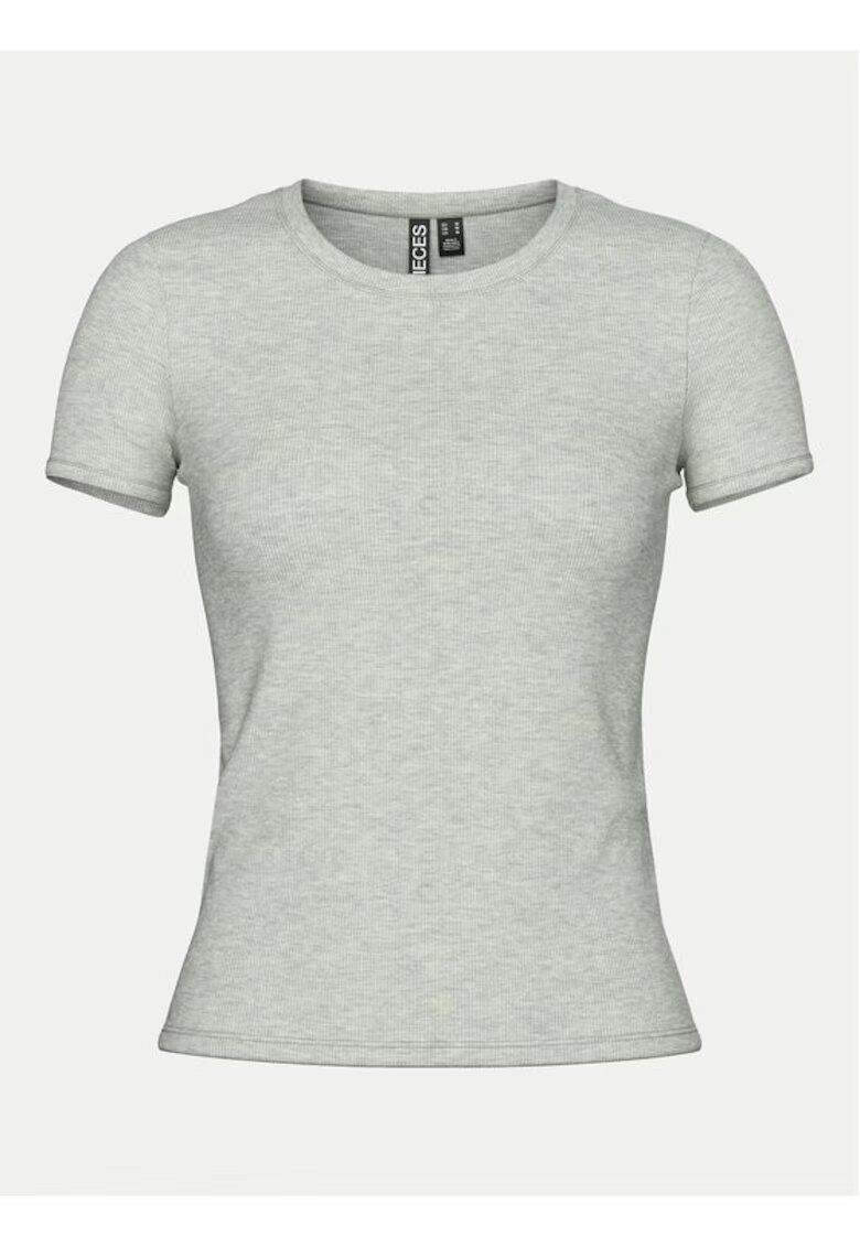 Pieces Tricou dama - 304915505 - Bumbac organic - Gri - Gri