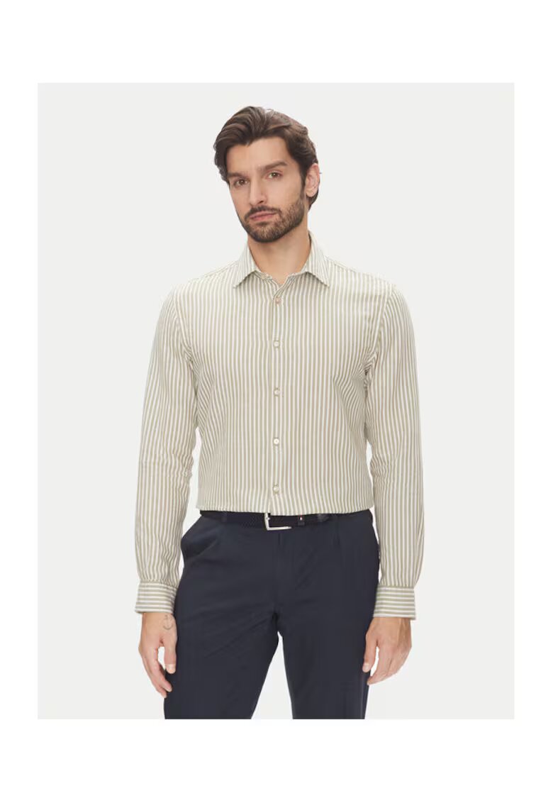 Pierre Cardin Camasa barbati C6 41017.0482 - Bumbac/In - Verde - Verde