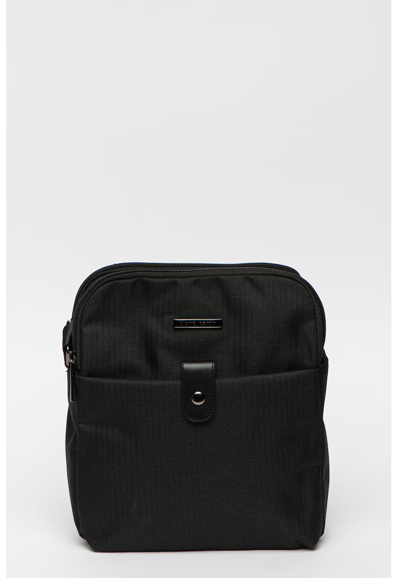 Pierre Cardin Geanta crossbody cu compartiment dublu - Negru
