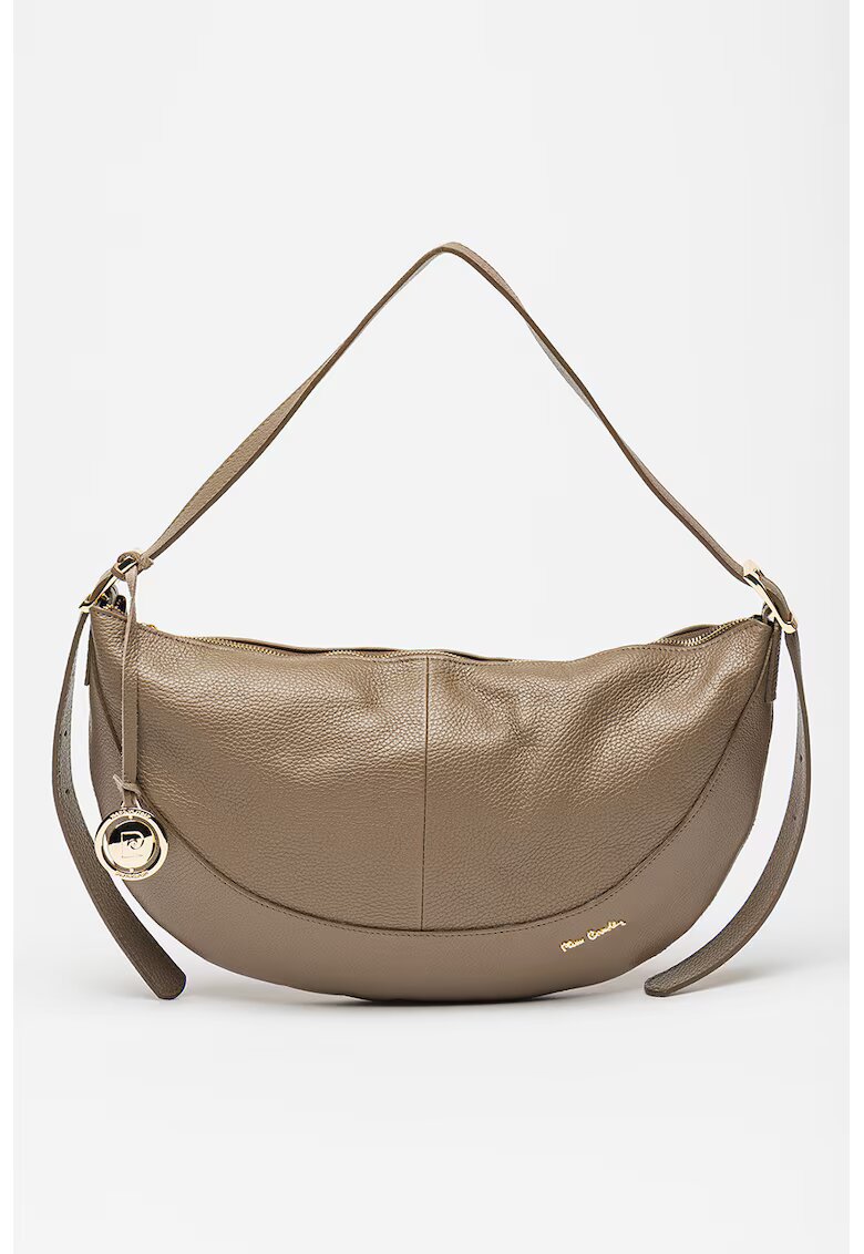 Pierre Cardin Geanta de piele cu bareta - Maro taupe