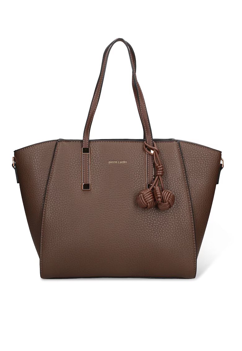 Pierre Cardin Geanta de piele ecologica cu bareta de umar si canafi Seraphina Ultra - Maro taupe