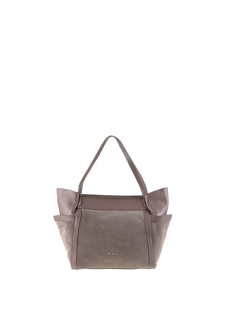 Pierre Cardin Geanta din piele si piele intoarsa cu maner Sereia - Maro taupe
