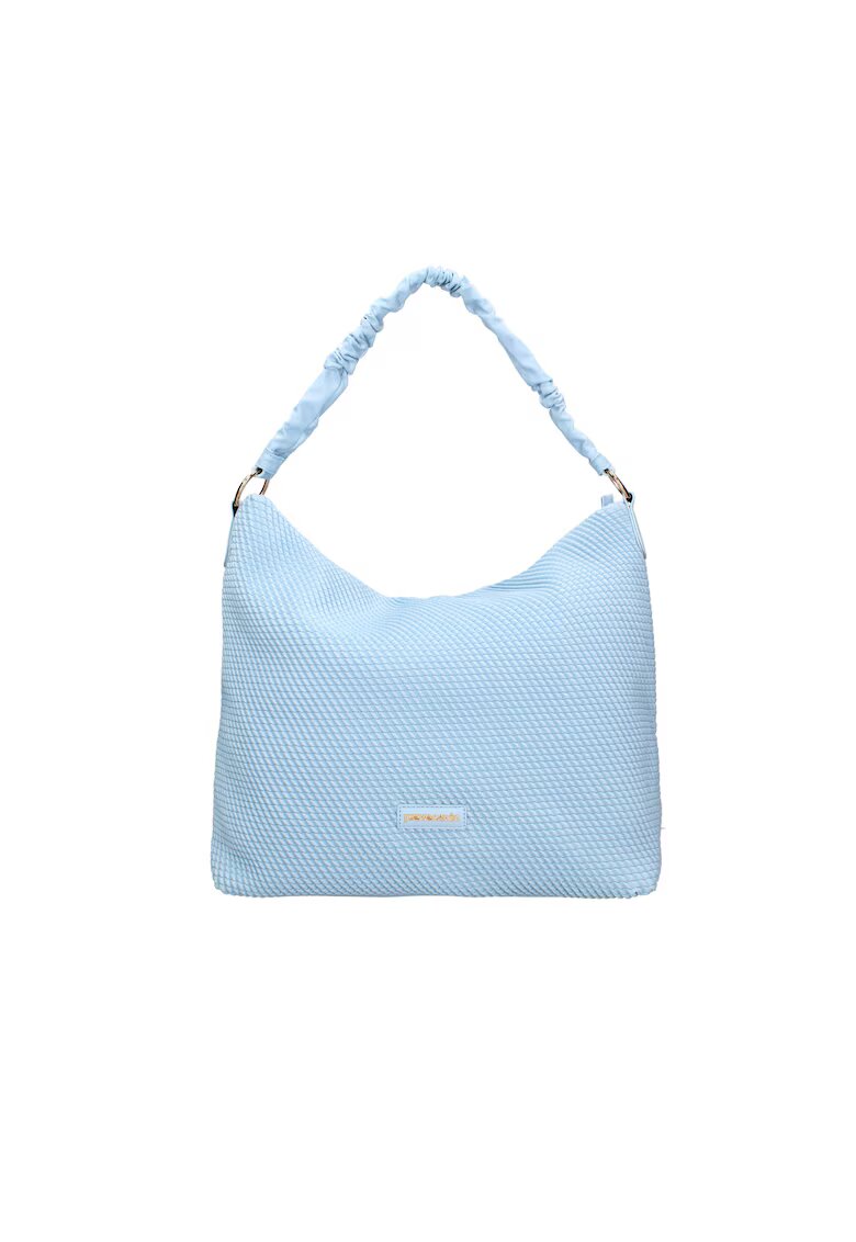 Pierre Cardin Geanta hobo texturata de piele ecologica - Albastru deschis