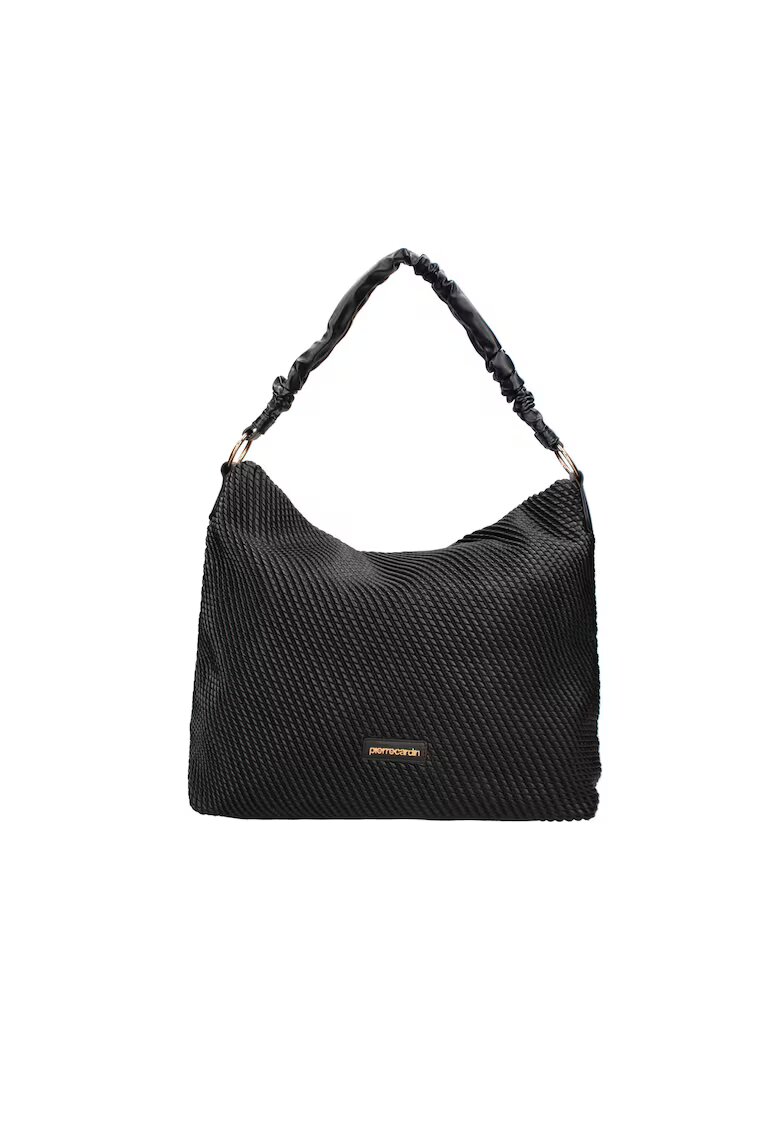 Pierre Cardin Geanta hobo texturata de piele ecologica - Negru