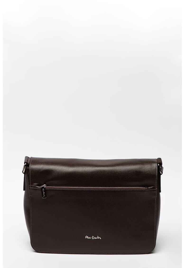Pierre Cardin Geanta messenger din piele cu logo discret - Maro