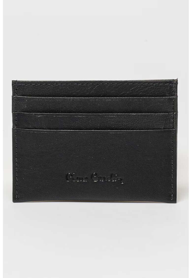Pierre Cardin Portcart de piele ecologica - Negru