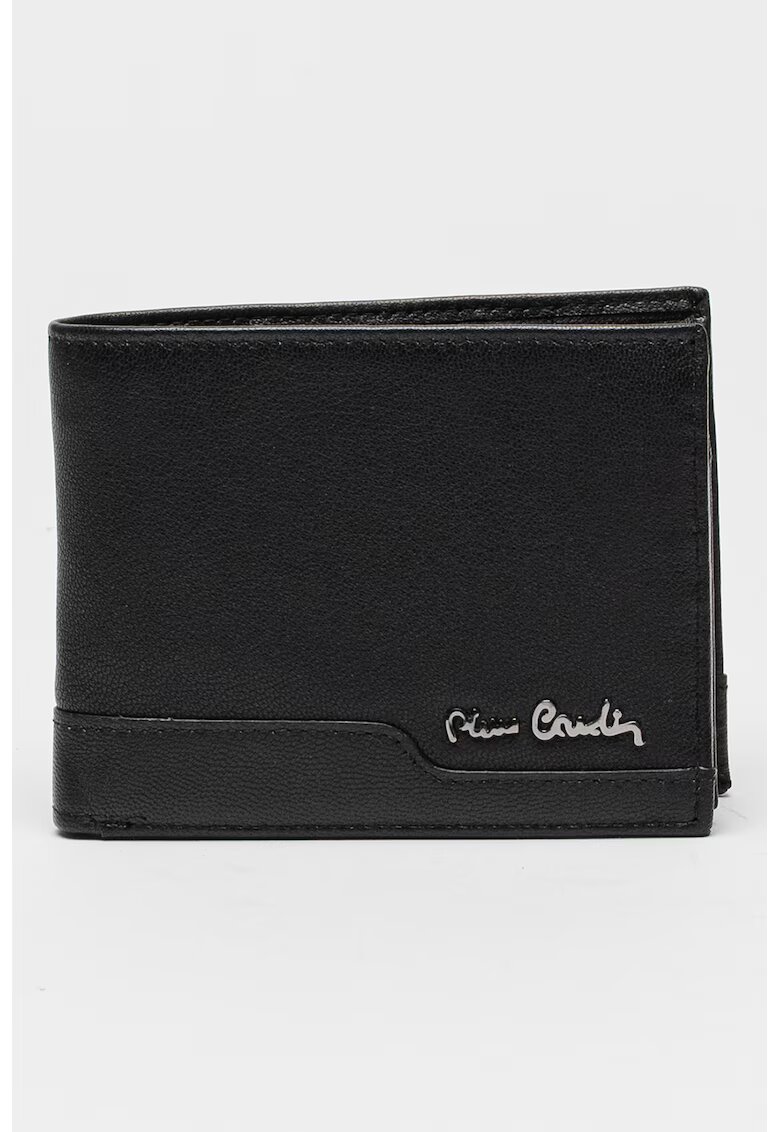 Pierre Cardin Portofel de piele cu logo - Negru