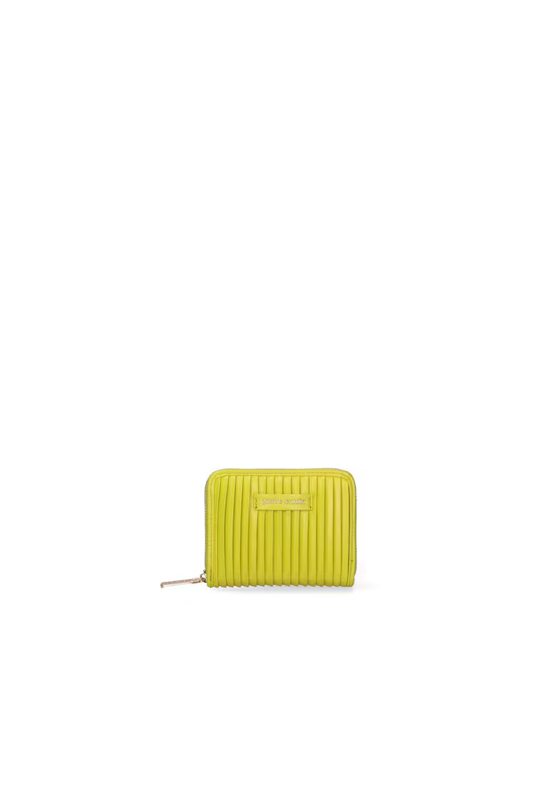 Pierre Cardin Portofel de piele ecologica cu logo discret - Verde lime