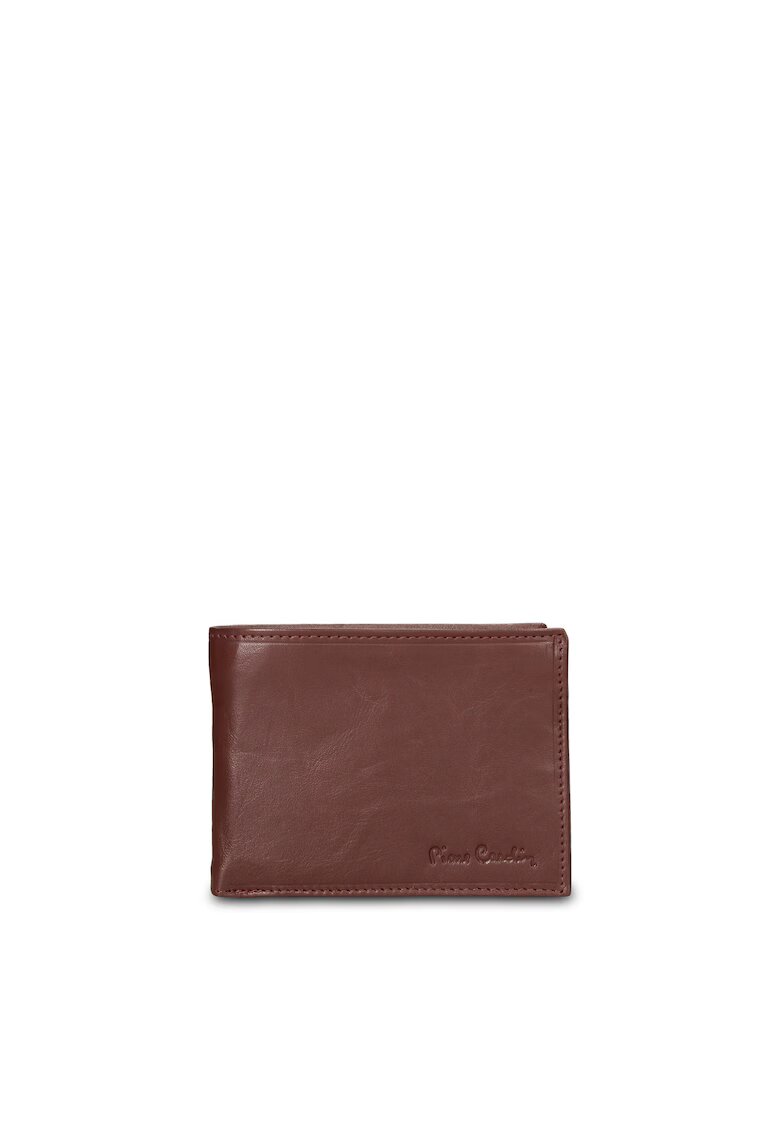 Pierre Cardin Portofel pliabil din piele Aumont - Maro cognac