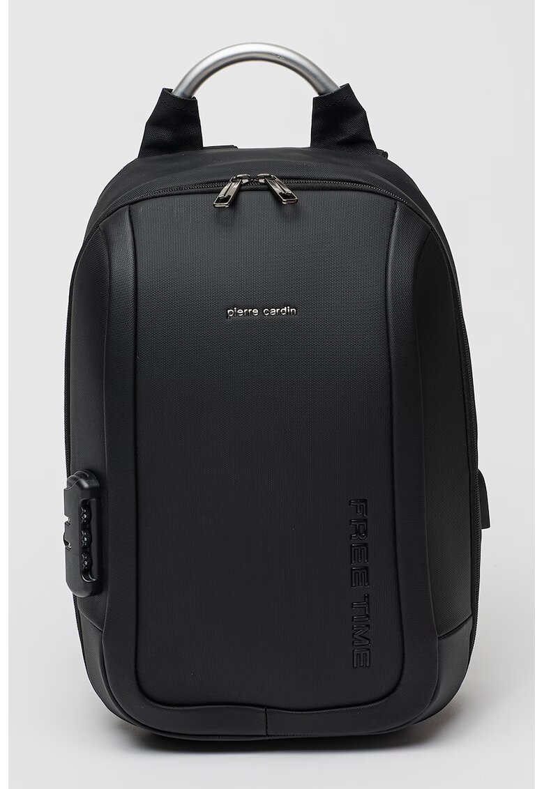 Pierre Cardin Rucsac pentru laptop cu maner metalic - Negru