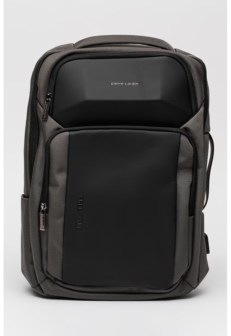 Pierre Cardin Rucsac uni cu compartimente multiple - Gri inchis
