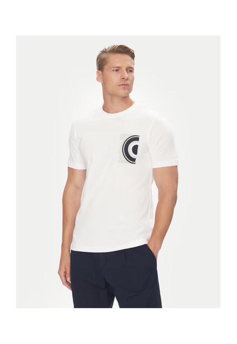 Pierre Cardin Tricou barbati C5 21460.2120 - Bumbac - Alb - Alb