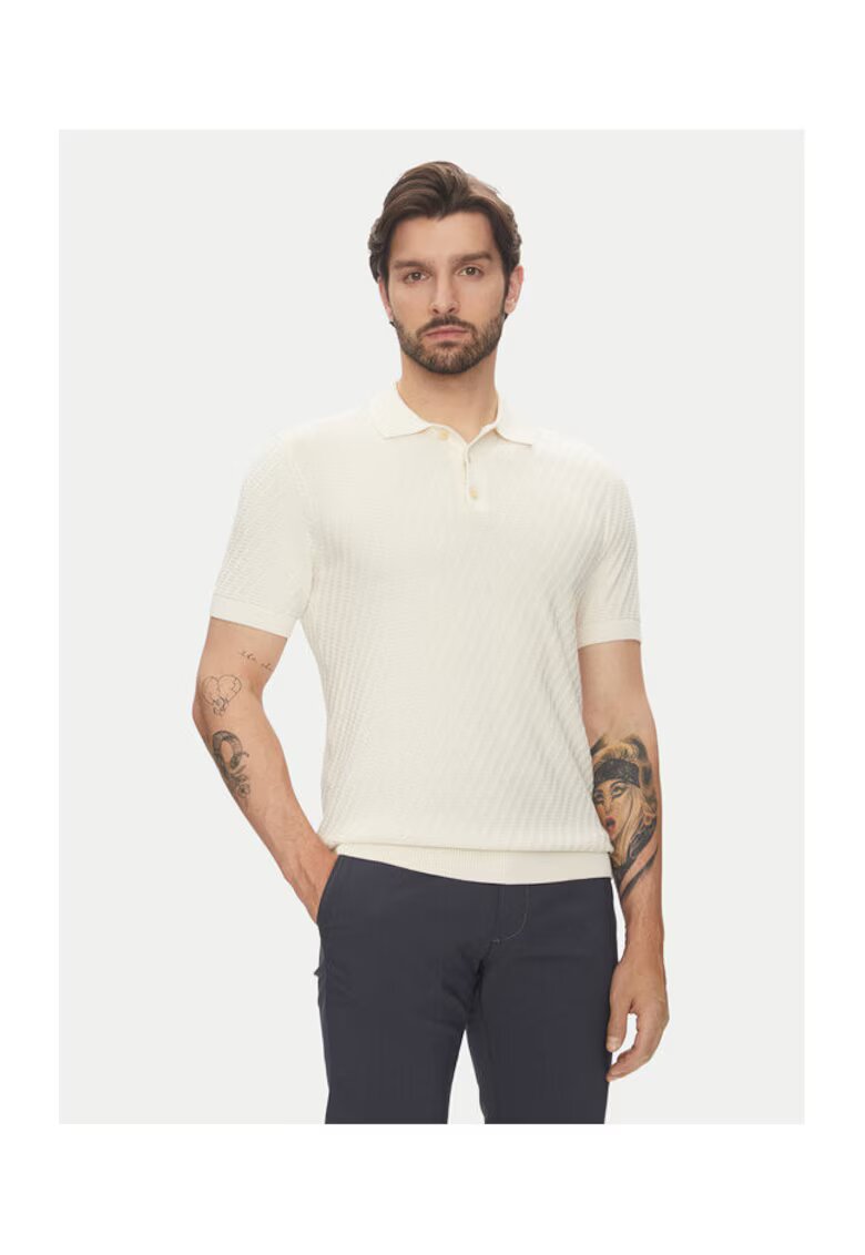 Pierre Cardin Tricou Polo barbati C5 51314.5094 - Bumbac/Viscoza - Gri - Gri