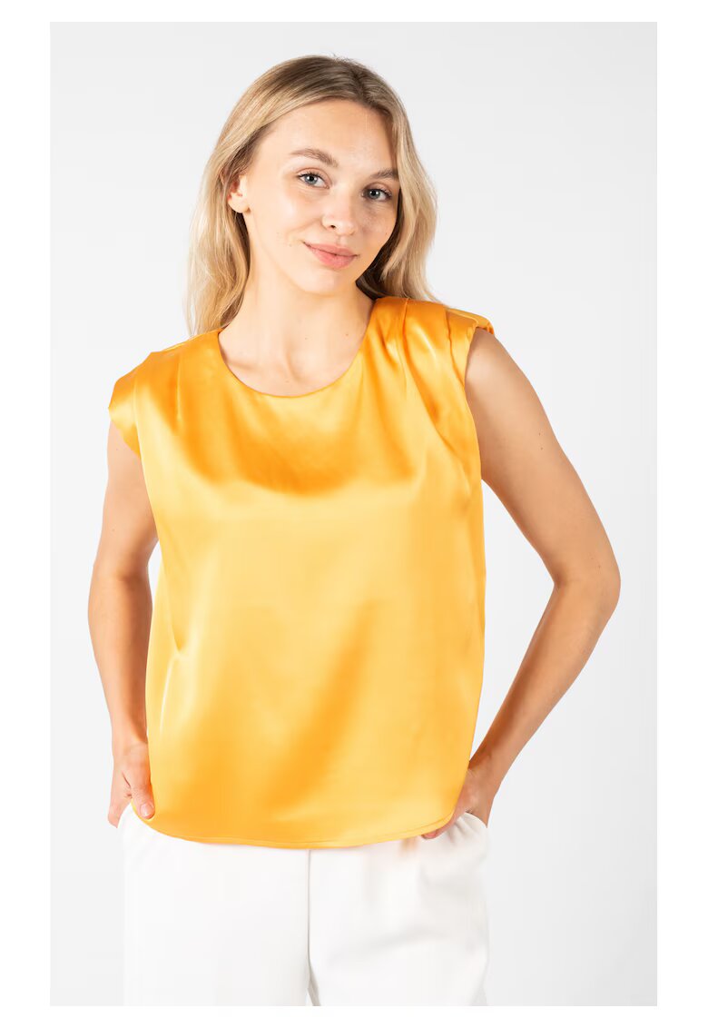 Pinko Bluza fara maneci cu aspect satinat Barry -