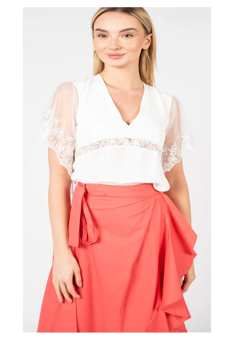 Pinko Bluze dama cu dantela si matase - M
