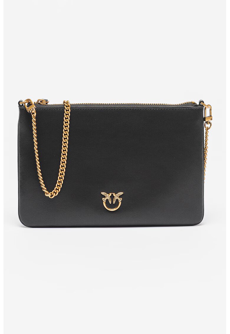 Pinko Etui din piele Flat Classic - Negru